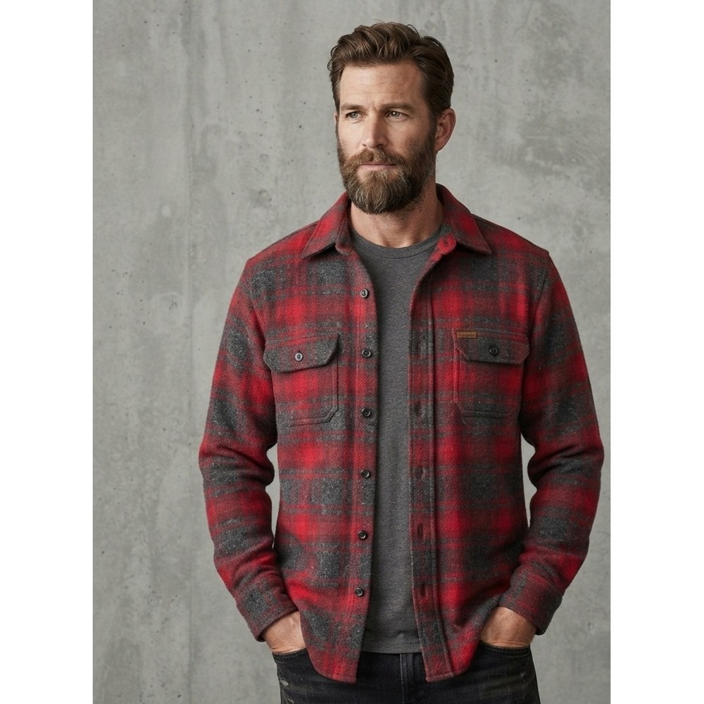 Orvis Plaid Flannel Rugged Outdoor Cabin Button Down Shirt Medium